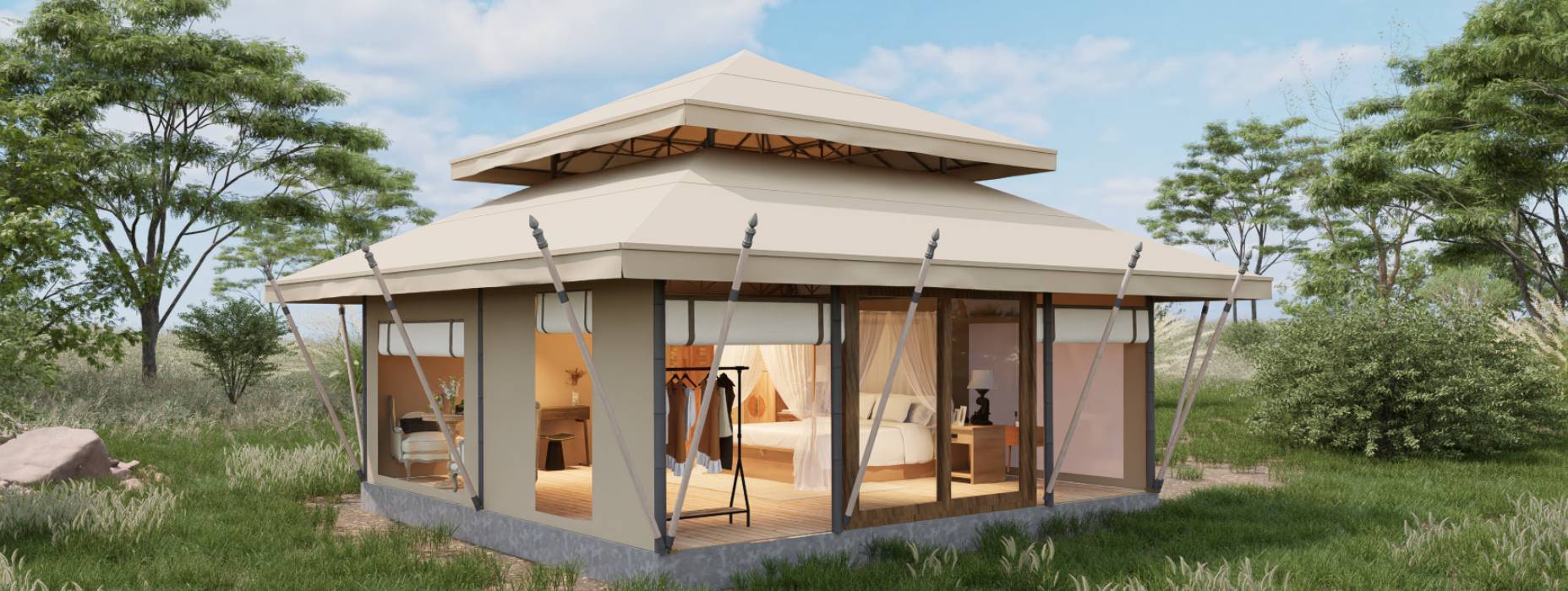 四子王旗户外野奢帐篷